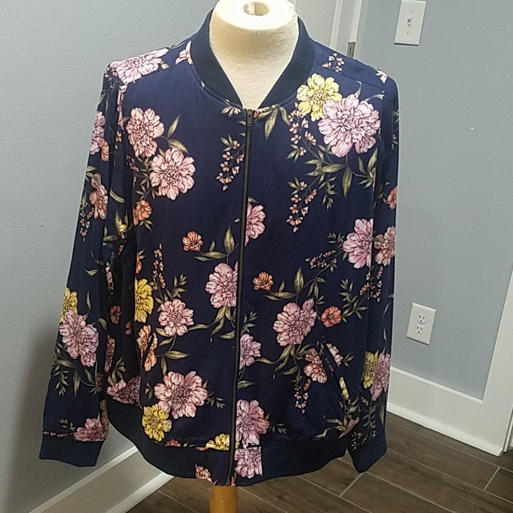 Torrid floral bomber jacket